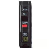 4- Square D QO 15 amps Plug In Single Pole Miniatu