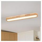 Lumin LED-Light 37.4 in.W Wood Flush Mount Round L