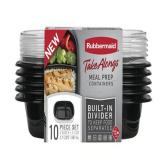 10 Piece Set Rubbermaid Take Alongs 3.7 cups Black