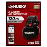 Husky 3 Gallon Air Compressor 120 PSI Portable Oil