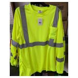 2XL pro high visibility long sleeve work shirt