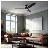 Hampton Bay Squire 52 in. Indoor Matte Black Ceili