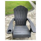 Keter Dark Grey Plastic Adirondack Chair