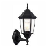 Hampton Bay 14.37 in. Black Dusk to Dawn Hardwired