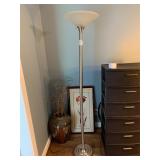 Tall Silver Colored Floor Lamp
