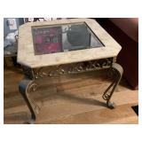 26x26 Metal /Glass End Table