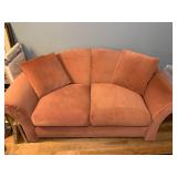 65 Inch International Brand Salmon Color Love Seat