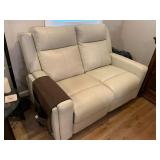 Reclining White Leather Chair