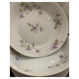 8-Vintage Purple Floral CH Field Haviland Bowls