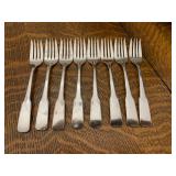 8- International Silver Plated Forks