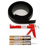 16.5 ft. Black Garage Door Threshold Seal Kit