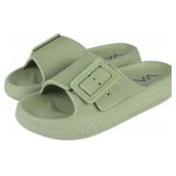 4-5.5 Buckle Padded Sandals for Women Men Non-Slip