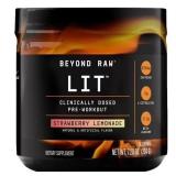 Beyond Raw Lit Pre-Workout Powder, Strawberry Lemo