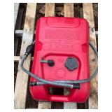 Used Attwood 6 Gallon Boat Fuel Tank & Hose