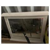 Large wood White Mirror( has minor mold )
