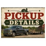 Auction Pickup Details