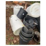 Large Lot of Large Sized Planting Pots,Empty Plast