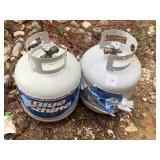 2- 15 Lb Blue Rhino Propane Tanks