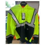 60 Days Til Fall 2XL Hooded Full Zip Hi Vis Work H