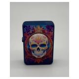 Small Colorful Skull Lighter Blue Flame