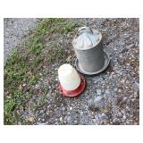 Lot of two chicken feeders