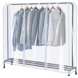 Garment Rack Cover,6Ft Transparent PEVA Clothing R
