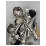 Lot of Silver Plated& 2 Sterling Silver Untensils