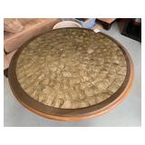 39 Inch Across Super Interesting Coffee Table Glas