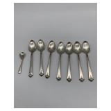 Lot of 7 Royal Crest Sterling Silverware Spoons &
