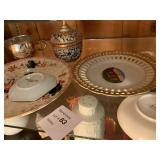 Lot of Asian Plates Cups Etc