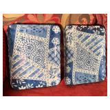 2-Vintage 6x8 Inch Rectangular Japanese Patchwork