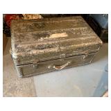 30x20 Vintage Military Metal Travel Trunk