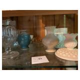 Lot of Collectible Glassware & Porcelain Candle Ho