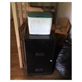 USED File cabinet and Mini cooler