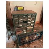 Lot of hardware cabinets filled w/ hardware