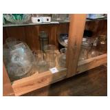 Contents of Entire Shelf 96 Punch Bowl,Vases