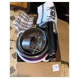 Large Box Of Miscellaneous Kitchen Items -Over Flo