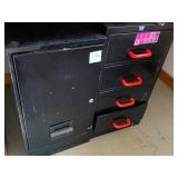 2 metal file cabinets operational, but not lockabl