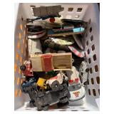 Lot of vintage toys and collectible pins