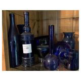 Lot of Various Blue Glassware/ Bottles