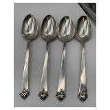 Lot of 4, 7 Inch Royal Crest Silverware Spoons