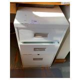 White Metal File Cabinet