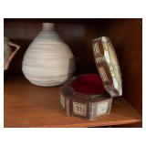 Contents of Shelf Pottery & Japanese Jewelry Box