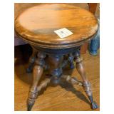 Antique Round Wood Stool