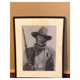 Framed John Wayne print