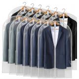 40' All Clear Garment Bags for Hanging Clothes, 12