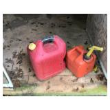 Lot of two gas cans