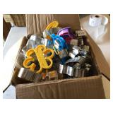 Box of cookie cutters all different shapes