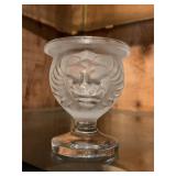 Crystal Lions Head Candle Holder