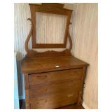 Antique Wood Dresser 36Hx40W NO MIRROR